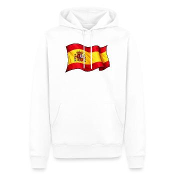 Spanische Flaggen-Wellen-Design - Männer Premium Bio Hoodie - Weiß - Vorne - Nico (187cm)