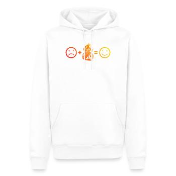 Conception de vélo de route vintage pour vélo de route - Sweat à capuche Premium bio Homme - blanc - Devant - Nico (187cm)