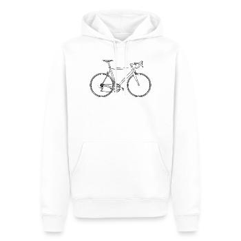 Road Bike Love On Two Wheels Biker - Sweat à capuche Premium bio Homme - blanc - Devant - Nico (187cm)