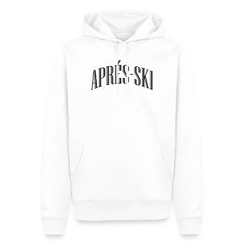 Lettrage après-ski - Sweat à capuche Premium bio Homme - blanc - Devant - Nico (187cm)