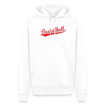 Basket Ball / Basketball / Basktet-Ball / Sport - Sweat à capuche Premium bio Homme - blanc - Devant - Nico (187cm)