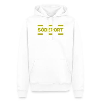 Söderort - Stockholm - Sweat à capuche Premium bio Homme - blanc - Devant - Nico (187cm)