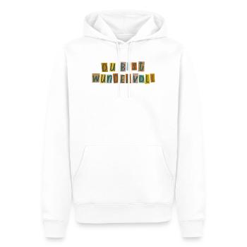 Tu es merveilleuse - Sweat à capuche Premium bio Homme - blanc - Devant - Nico (187cm)