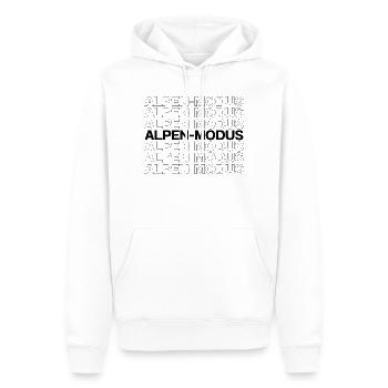 Alpine Mode - Get Out of Everyday Life - Men’s Premium Organic Hoodie - white - Front - Nico (187cm)