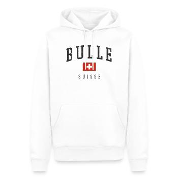 Bulle Suisse Emblem - Männer Premium Bio Hoodie - Weiß - Vorne - Nico (187cm)