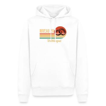 Level 20 Unlocked Retro Graphic Design - Men’s Premium Organic Hoodie - white - Front - Nico (187cm)