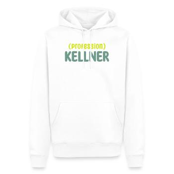 kellner - Männer Premium Bio Hoodie - Weiß - Vorne - Nico (187cm)