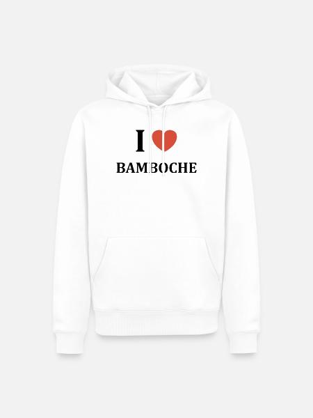 Bamboche - Sweat à capuche Premium bio Homme - blanc
