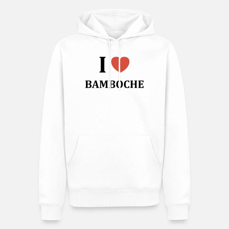 Bamboche - Sweat à capuche Premium bio Homme - blanc