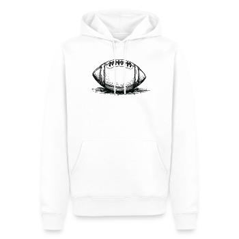 Vintage American Football Ball Sportler - Männer Premium Bio Hoodie - Weiß - Vorne - Nico (187cm)