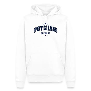 Potsdam Deutschland Emblem - Männer Premium Bio Hoodie - Weiß - Vorne - Nico (187cm)