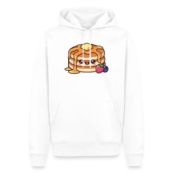 Kawaii-Sirup-Pfannkuchen mit Beeren - Männer Premium Bio Hoodie - Weiß - Vorne - Nico (187cm)