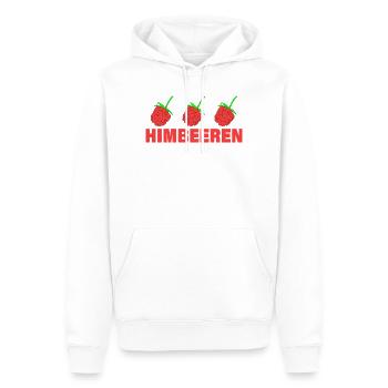 FRAMBOISES - Sweat à capuche Premium bio Homme - blanc - Devant - Nico (187cm)