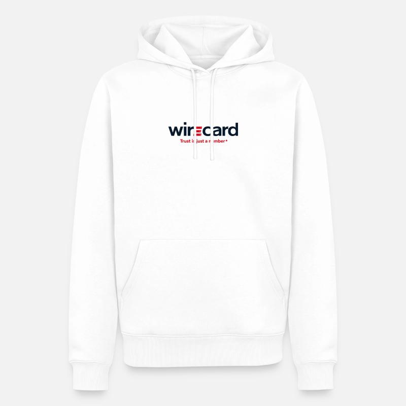 Devise de la satire de WireCard - Sweat à capuche Premium bio Homme - blanc