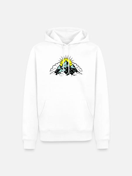 Mountains Alps Nature - Men’s Premium Organic Hoodie - white