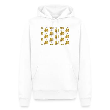 Herbstbaummuster - Männer Premium Bio Hoodie - Weiß - Vorne - Nico (187cm)