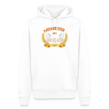Employé du mois – LorbeerDesign - Sweat à capuche Premium bio Homme - blanc - Devant - Nico (187cm)