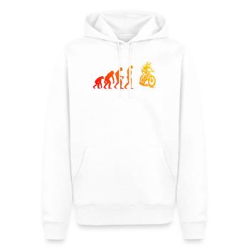 Direct Mountainbike-statement - Mannen Premium Bio hoodie - wit - Voor - Nico (187cm)