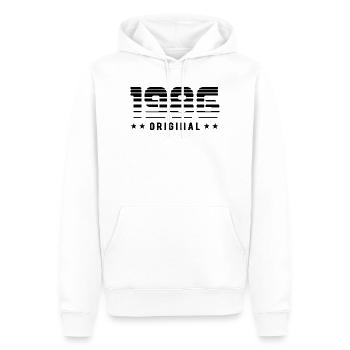 1986 Original Retrodesign | Geburtstag - Männer Premium Bio Hoodie - Weiß - Vorne - Nico (187cm)