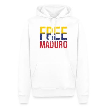 Libérez Maduro Venezuela - Sweat à capuche Premium bio Homme - blanc - Devant - Nico (187cm)
