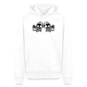 Skeleton Beer Team Bachelors - Men’s Premium Organic Hoodie - white - Front - Nico (187cm)