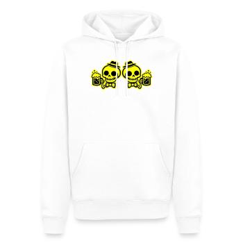 Skeleton Beer Team Bachelors - Men’s Premium Organic Hoodie - white - Front - Nico (187cm)