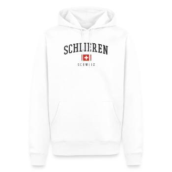 Schlieren – identité suisse de Zurich - Sweat à capuche Premium bio Homme - blanc - Devant - Nico (187cm)