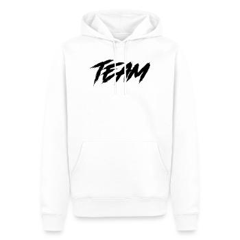 Team - Männer Premium Bio Hoodie - Weiß - Vorne - Nico (187cm)