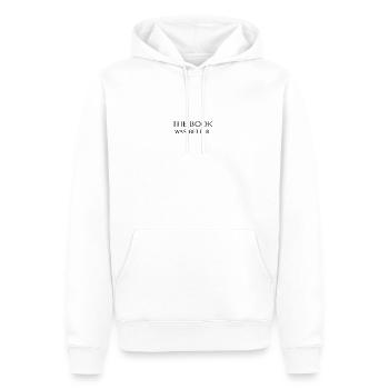 Le Livre était Meilleur - Sweat à capuche Premium bio Homme - blanc - Devant - Nico (187cm)