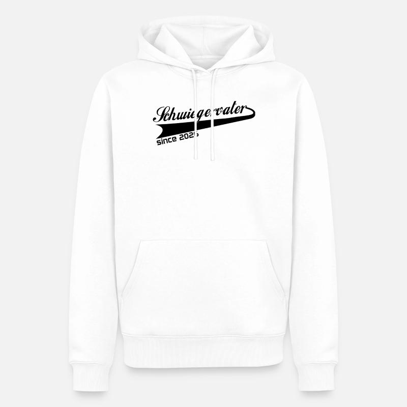 Schwiegervater 2026, bester Schwiegervati ever - Männer Premium Bio Hoodie - Weiß