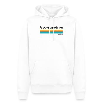 Fuerteventura - Espagne - Espagne - Espagne - Îles Canaries - Sweat à capuche Premium bio Homme - blanc - Devant - Nico (187cm)