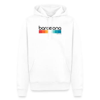 Barcelone - Espagne - Espagne - Espagne - Sweat à capuche Premium bio Homme - blanc - Devant - Nico (187cm)