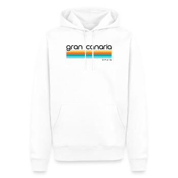 Gran Canaria - Espagne - Espagne - Espagne - Îles Canaries - Sweat à capuche Premium bio Homme - blanc - Devant - Nico (187cm)