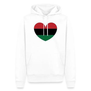 Afrikanisches Herz - Männer Premium Bio Hoodie - Weiß - Vorne - Nico (187cm)