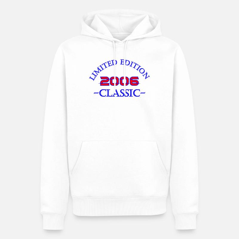 Édition Limitée Classique 2006 - Sweat à capuche Premium bio Homme - blanc