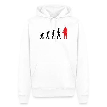 Basket Ball Evolution / Basketball  - Sweat à capuche Premium bio Homme - blanc - Devant - Nico (187cm)