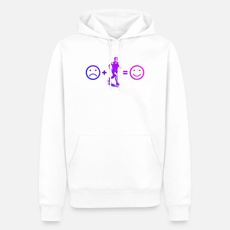 Conception de course pleine de caractère - Sweat à capuche Premium bio Homme - blanc