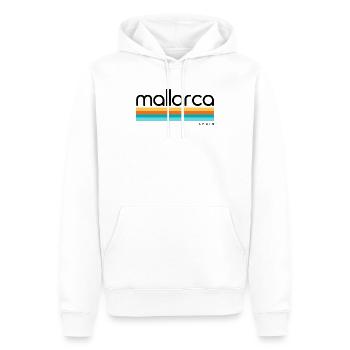 Majorque - Espagne - Espagne - Espagne - Îles Baléares - Sweat à capuche Premium bio Homme - blanc - Devant - Nico (187cm)