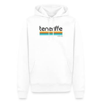 Tenerife - Spanien - Tenerife - Spanien - España - Herre Premium økologisk hoodie - hvid - Foran - Nico (187cm)