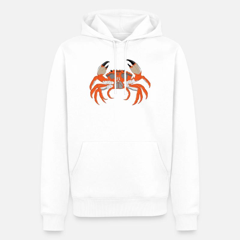 Krabbendruck - Männer Premium Bio Hoodie - Weiß