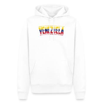Mot-mot du drapeau du Venezuela - Sweat à capuche Premium bio Homme - blanc - Devant - Nico (187cm)