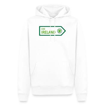 Panneau routier d’Irlande - Sweat à capuche Premium bio Homme - blanc - Devant - Nico (187cm)