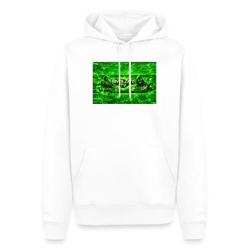 Neon Cyber Militär Logo - Männer Premium Bio Hoodie - Weiß - Vorne - Nico (187cm)