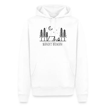 Wander Woman Randonnée Montagnes Wanderwoman - Sweat à capuche Premium bio Homme - blanc - Devant - Nico (187cm)