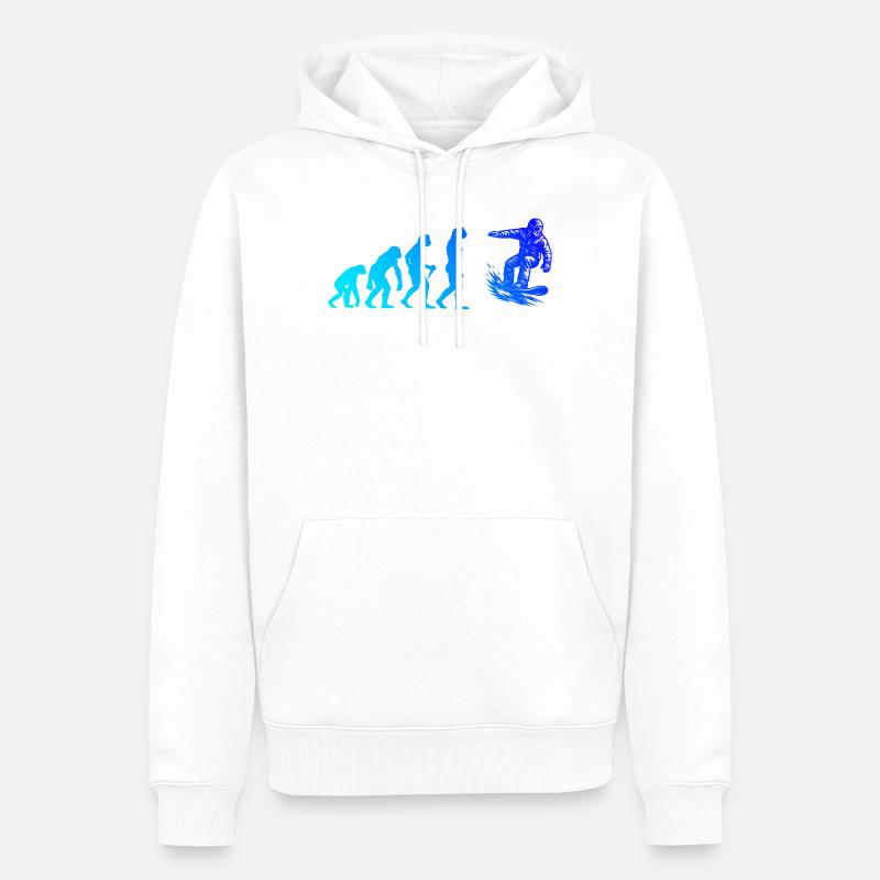 Modernes Snowboard Artwork - Männer Premium Bio Hoodie - Weiß