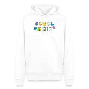 Écolier - Sweat à capuche Premium bio Homme - blanc - Devant - Nico (187cm)