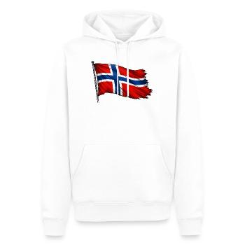 Norwegen Flagge - Männer Premium Bio Hoodie - Weiß - Vorne - Nico (187cm)