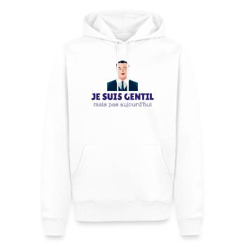 Gentil mais pas aujourd’hui - Sweat à capuche Premium bio Homme - blanc - Devant - Nico (187cm)