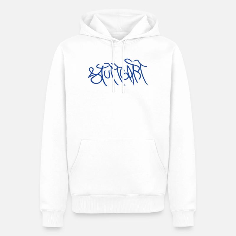 Cadeau pour de vrais Stuttgarters - Sweat à capuche Premium bio Homme - blanc
