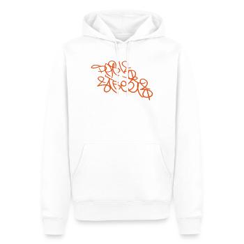 Coolstes Paris T-Shirt - Männer Premium Bio Hoodie - Weiß - Vorne - Nico (187cm)